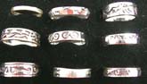 Fashionable 925 sterling silver engraved pattern rings comes in an assortment of designs
