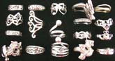 Quality 925. sterling silver rings in an assortment of fashion designs